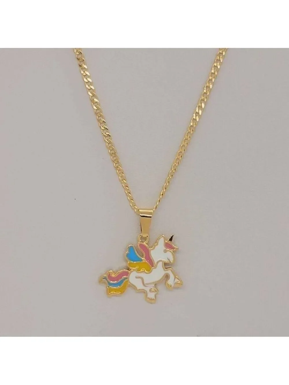 Brazilian 18k Gold Filled Unicorn Necklace